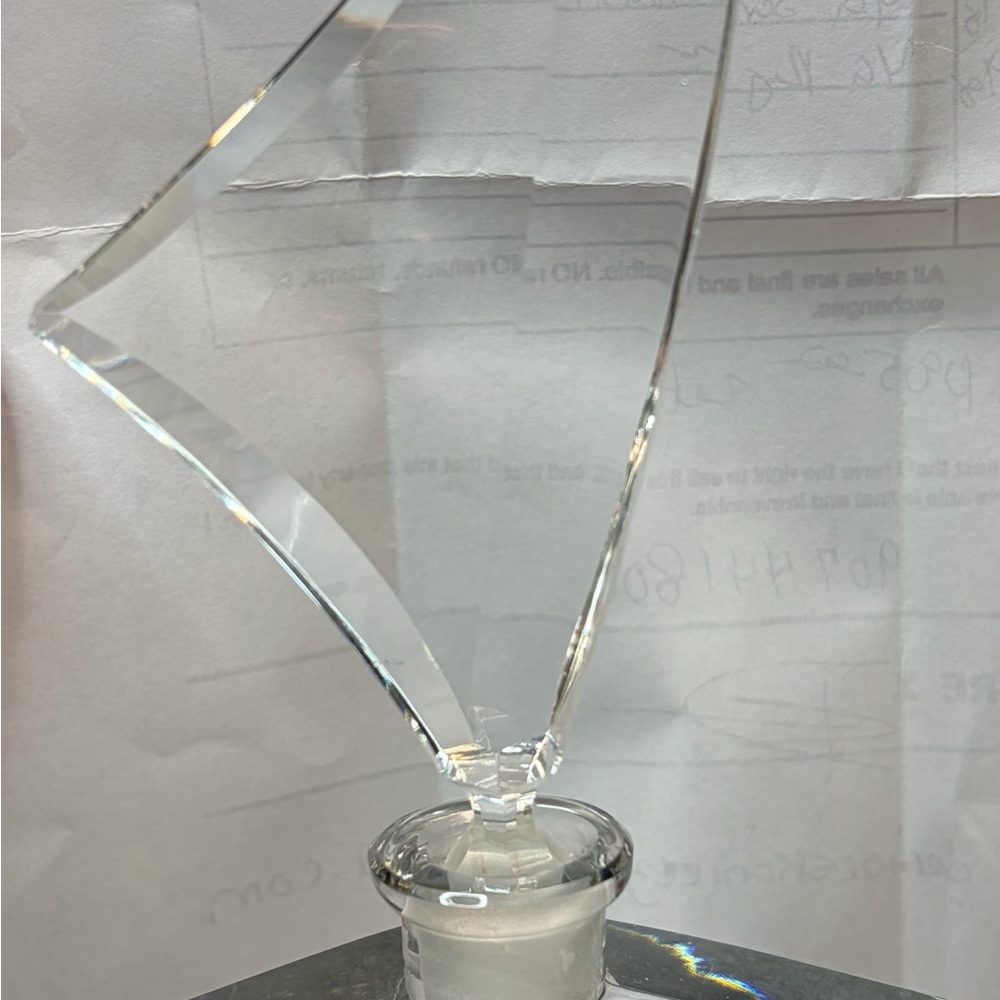 Elegant Clear Glass Art Sculpture